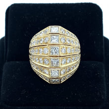  Bold Diamond and 18K Yellow Gold Ring