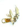 Estate French .80 cttw Diamond 1.00 cttw Sapphire Earrings 13386
