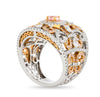 Contemporary Designer Gregg Ruth Natural Fancy Light Pink (GIA) Diamond 18Kt White & Rose Gold Ring