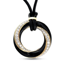  David Webb Diamond and Enamel 18K Yellow Gold and Platinum Necklace