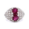 Ruby and Diamond 18K White Gold Ring