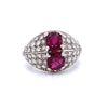 Ruby and Diamond 18K White Gold Ring