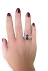 Ruby and Diamond 18K White Gold Ring