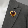 Tiffany & Co Paloma Picasso Citrine, Diamond and 18K Yellow Gold Heart Brooch