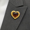 Tiffany & Co Paloma Picasso Citrine, Diamond and 18K Yellow Gold Heart Brooch
