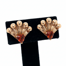  Retro 4.20 ctw. Citrine Fan Earrings