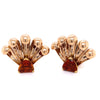Retro 4.20 ctw. Citrine Fan Earrings