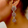 Contemporary Natural Fancy Intense Pink/White Diamond 18K White & Rose Gold Drop Earrings (6 GIA Reports)