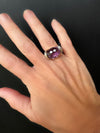 Estate Diamond & Amethsyt 14K Yellow & White Gold Ring
