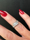 Vintage Bypass Diamond Platinum Ring