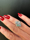 Estate Black Opal & Diamond Platinum Ring