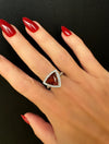 Contemporary Diamond & Pink Tourmaline 14K White Gold Ring