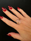 Estate Italian Rose Quartz 14k Yellow Gold Ring