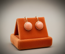  Natural Coral and 14Kt Yellow Gold Earrings