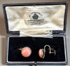 Natural Coral and 14Kt Yellow Gold Earrings