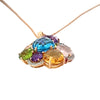 14K Rose Gold, Diamond and Multi Gemstone Necklace