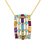 Multi Stone 14K Yellow Gold Necklace