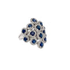 Sapphire, Diamond and 14K White Gold Circle Statement Ring