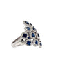 Sapphire, Diamond and 14K White Gold Circle Statement Ring