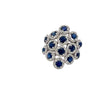 Sapphire, Diamond and 14K White Gold Circle Statement Ring