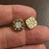 Designer Roberto Coin "Pois Moi" Diamond 18k White and Yellow Earring