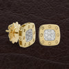 Designer Roberto Coin "Pois Moi" Diamond 18k White and Yellow Earring