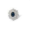 Oval Sapphire & Diamond 14K White Gold Ring