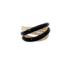 Onyx, Diamond and 14K Yellow Gold Ring