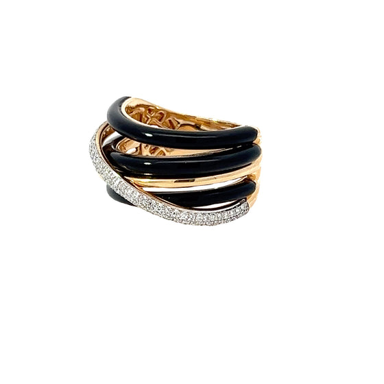 Onyx and Diamond Ring