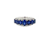 Sapphire and Diamond 18K White Gold Ring