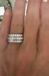 Estate Wide Diamond & 14K White Gold Ring