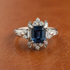 Sapphire and Diamond Platinum Ring