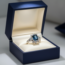 Sapphire and Diamond Platinum Ring
