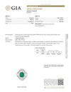 Estate Modern Fine Colombia Emerald (GIA) and Diamond Platinum Ring
