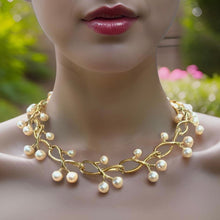  New Designer Angela Cummings for Assael "Thorn Sprig Pearl Necklace" 18K Yellow Gold 14992