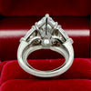 Cartier 4.07ct. Center Diamond and 1.38 cttw Side Trillion Diamond Platinum Engagement Ring (GIA Cert)