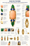 David Webb Coral, Emerald, Diamond and Lapis Lazuli Brooch