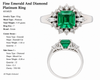 Fine Emerald and Diamond Platinum Ring