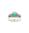 Emerald & Diamond Platinum Ring
