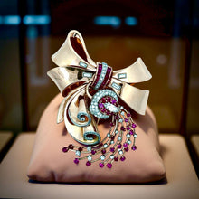  Retro 1940's Diamond, Ruby and 14k Rose Gold Pendant/Brooch