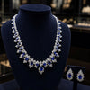 Estate Harry Winston Ceylon Sapphire and Diamond Platinum Earring and Necklace Set ( Box & Papers)