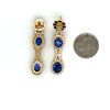 Beverly K Sapphire, Diamond and 14K Yellow Gold Dangle Earrings