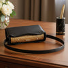 Vintage Italian 1960's Woven 18K Yellow Gold and Diamond Minaudiere/Evening Purse with Leather Outer Case