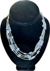 Designer H. Stern Aquamarine and Diamond 18K White Gold Necklace (Lizard Collection)