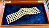 Italian 5 Row 7.75-8.50mm Cultured Pearl 14K White Gold Wide Bracelet