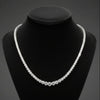 Contemporary 14.14 cttw Diamond Riviera 14K White Gold Graduated Necklace