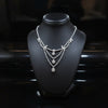 11cttw Diamond Bib 18K White Gold Necklace