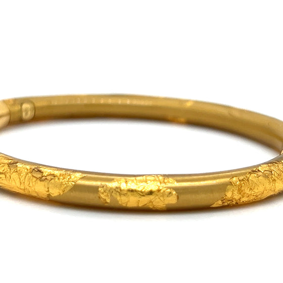 Estate Soho Of Italy 18k Gold Enamel Bangle