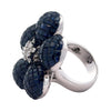 14.50 cttw Sapphire & Diamond 18K White Gold Ring 15700