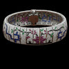 Custom Made Diamond Ruby Emerald Onyx Sapphire 18K White Gold Bracelet